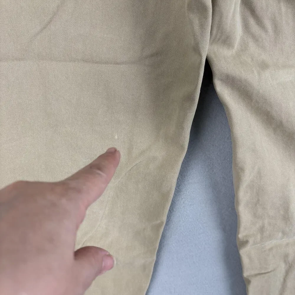 Vintage Abercrombie Fitch Pants Mens 32x27 Beige Canvas Relaxed Straight Chino